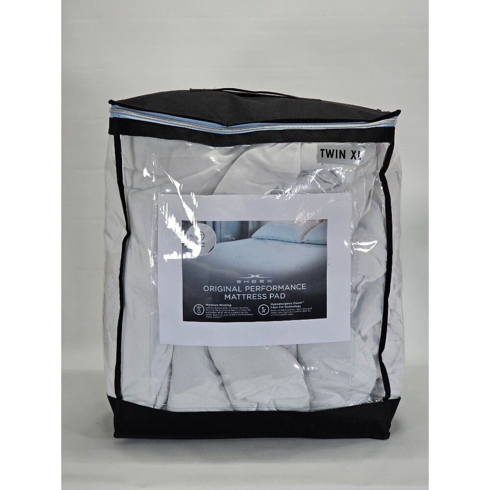 NWT  009 Sheex White Performance Bedding Sleep Tech Mattress Pad Size Twin XL